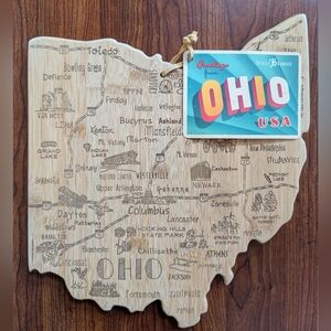 Destination OHIO State Shaped Serving and Cutting Board